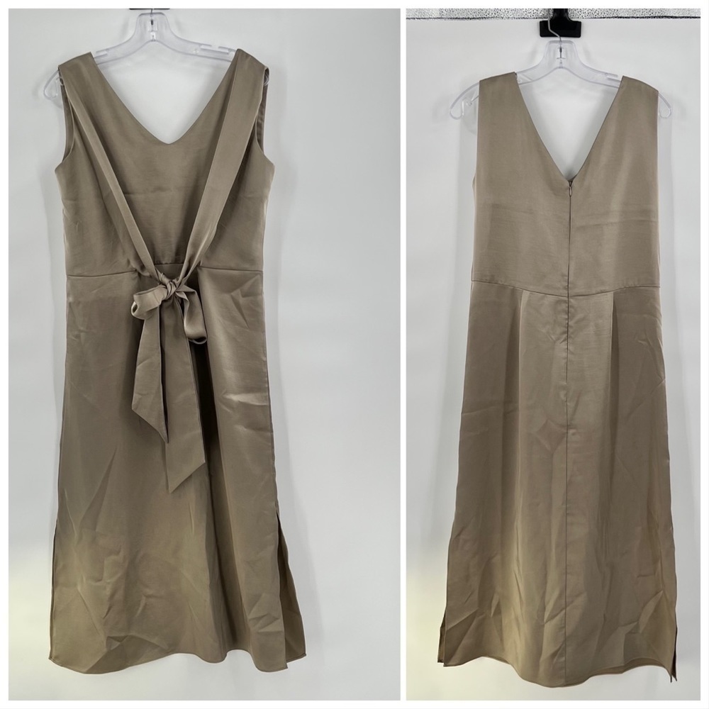 CAARA brown sleeveless belted dress size M